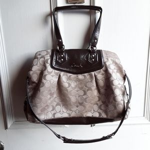 Coach Brown Patent Leather Hobo Bag